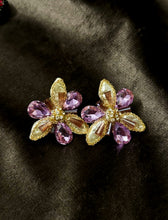 Load image into Gallery viewer, Purple Dew Flora Earrings