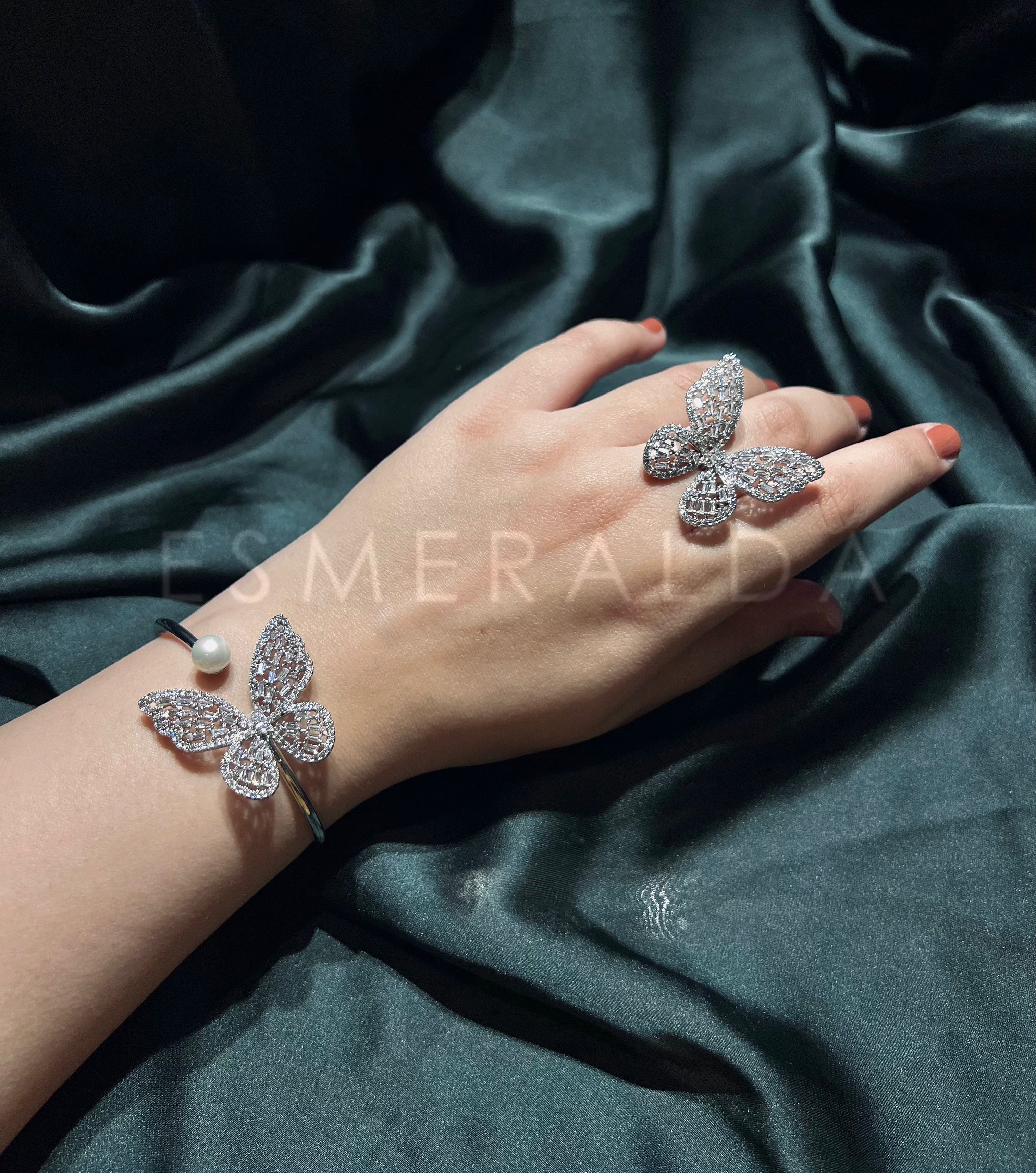Luxe Mariposa Bracelet & Ring Set (Adjustable)