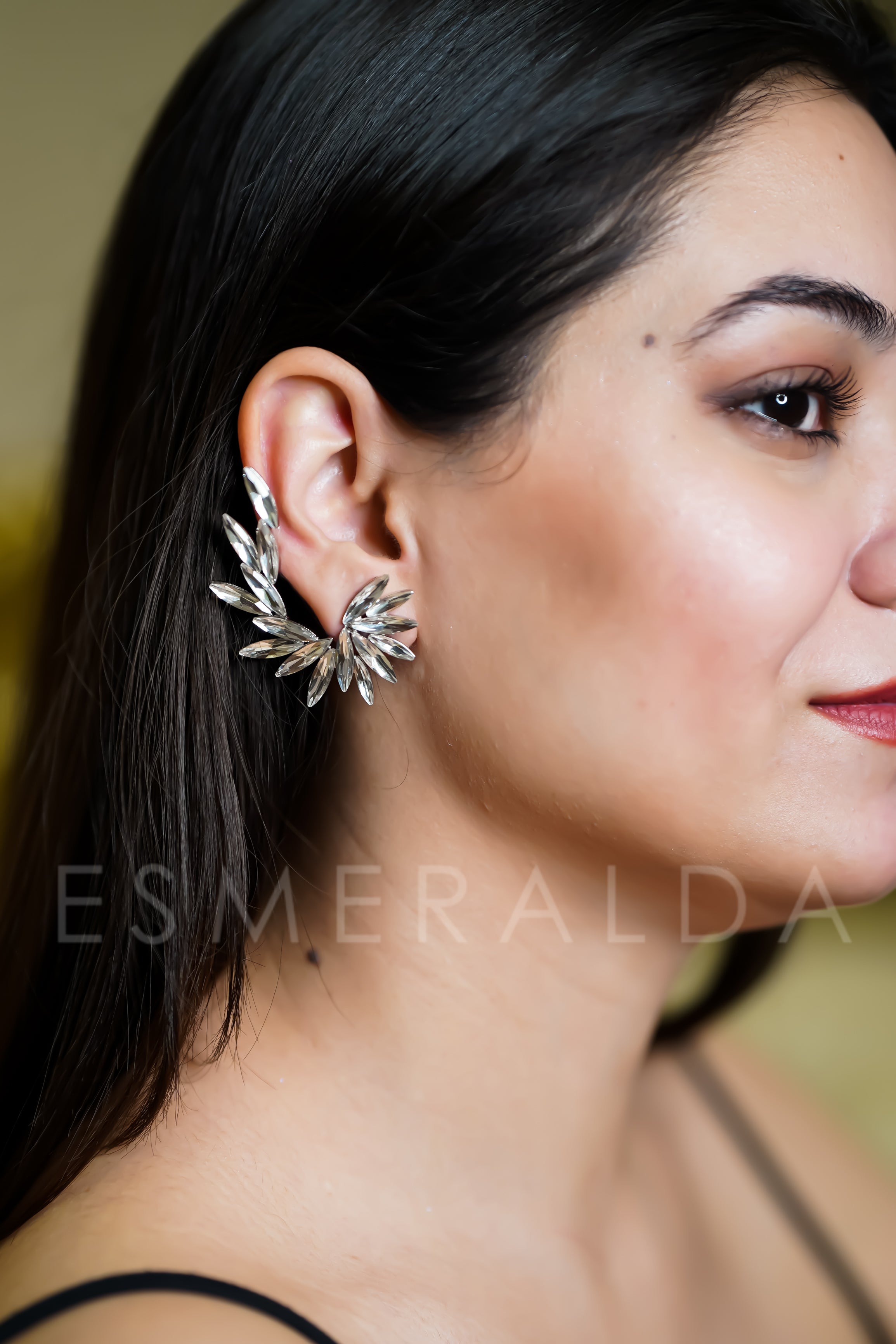 Asymmetrical Gaia Cuff & Stud