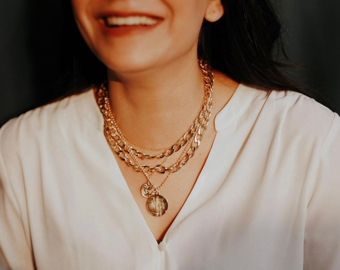 Multilayered Medallion Necklace