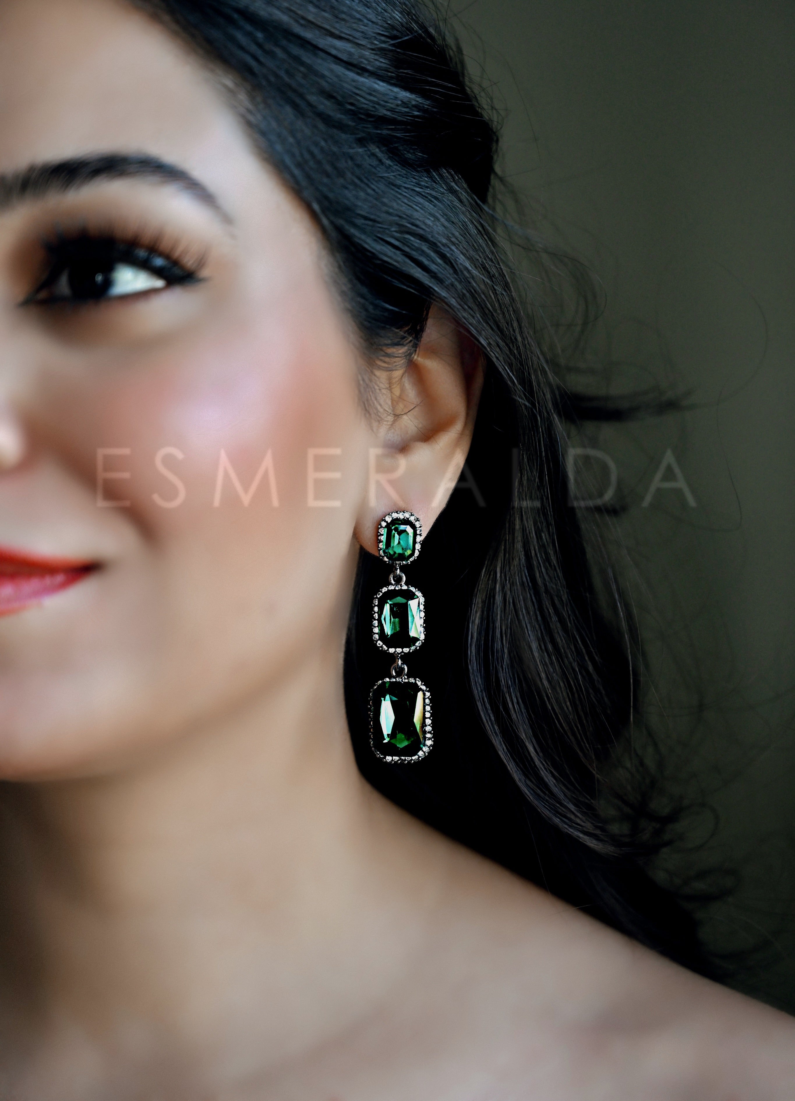 Emerald Drop Earrings