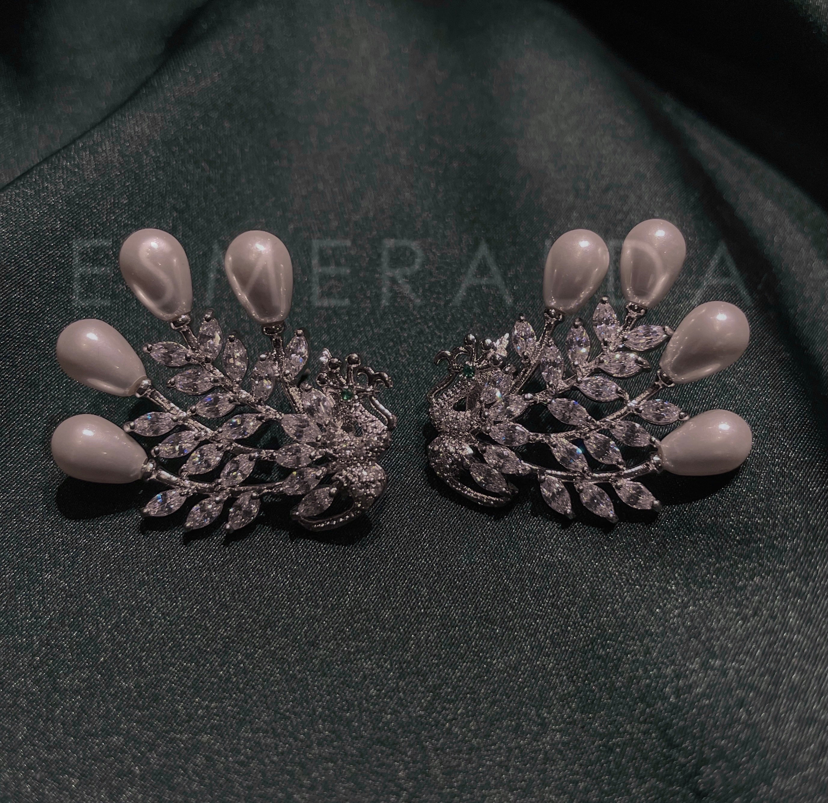 Luxe Peacock Zirconia Earrings