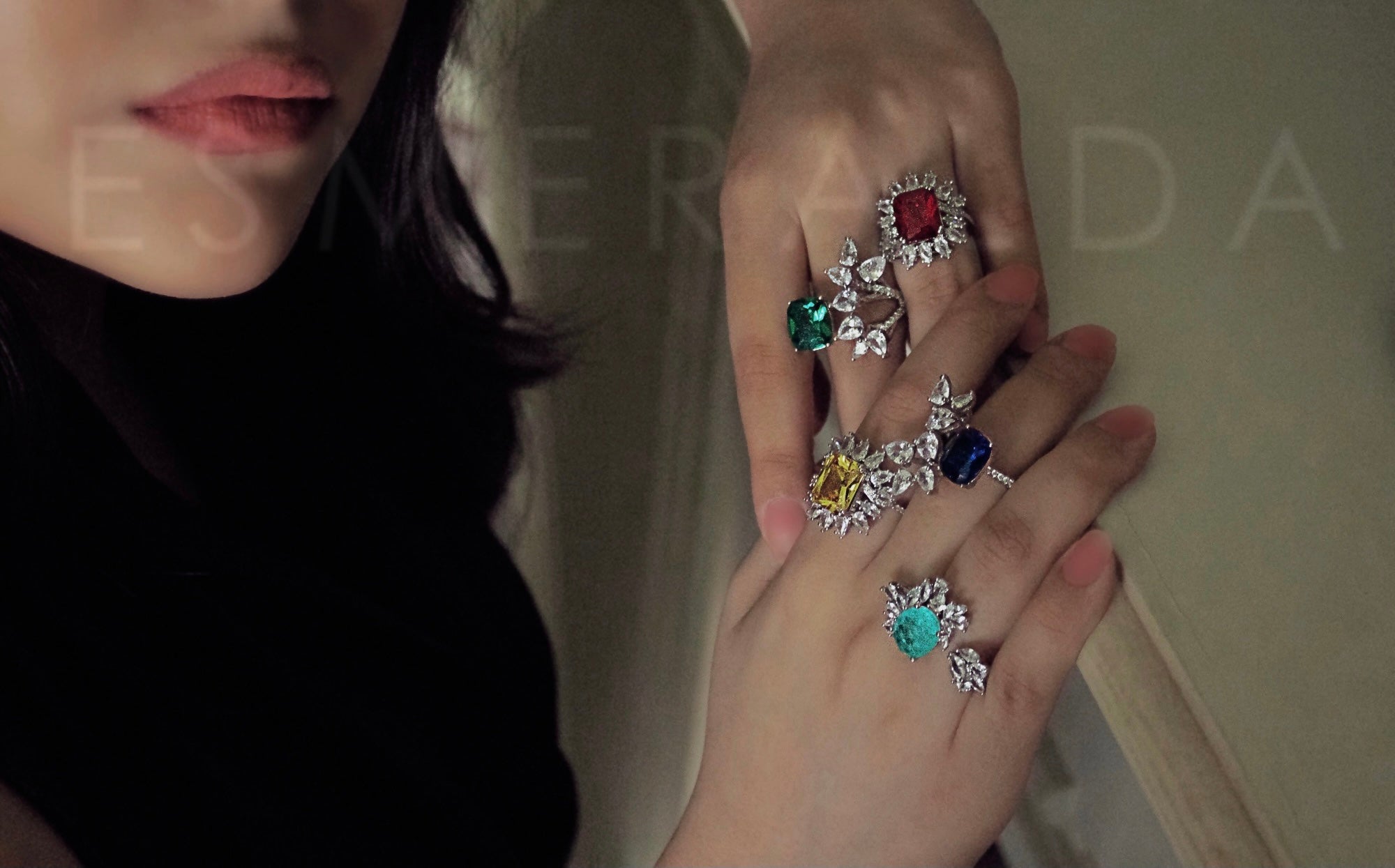 Luxe Red Cocktail Ring (Adjustable)