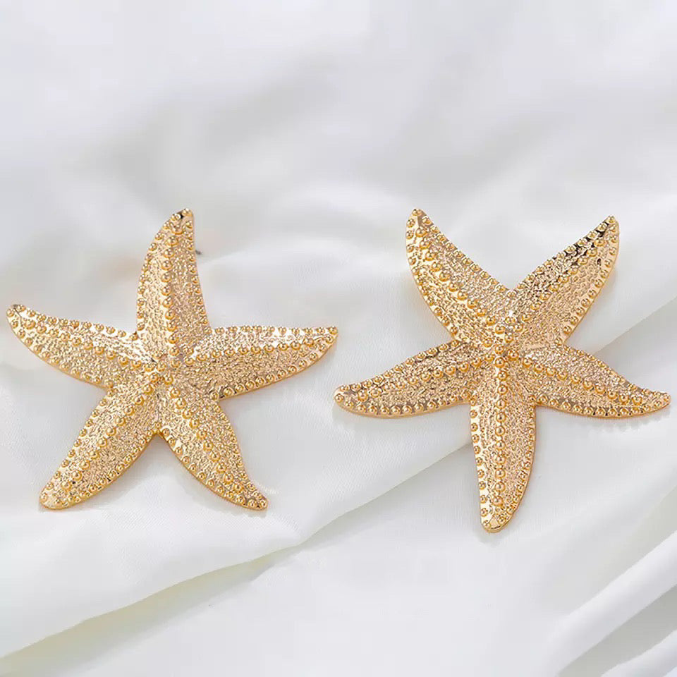 Starfish Gold Studs