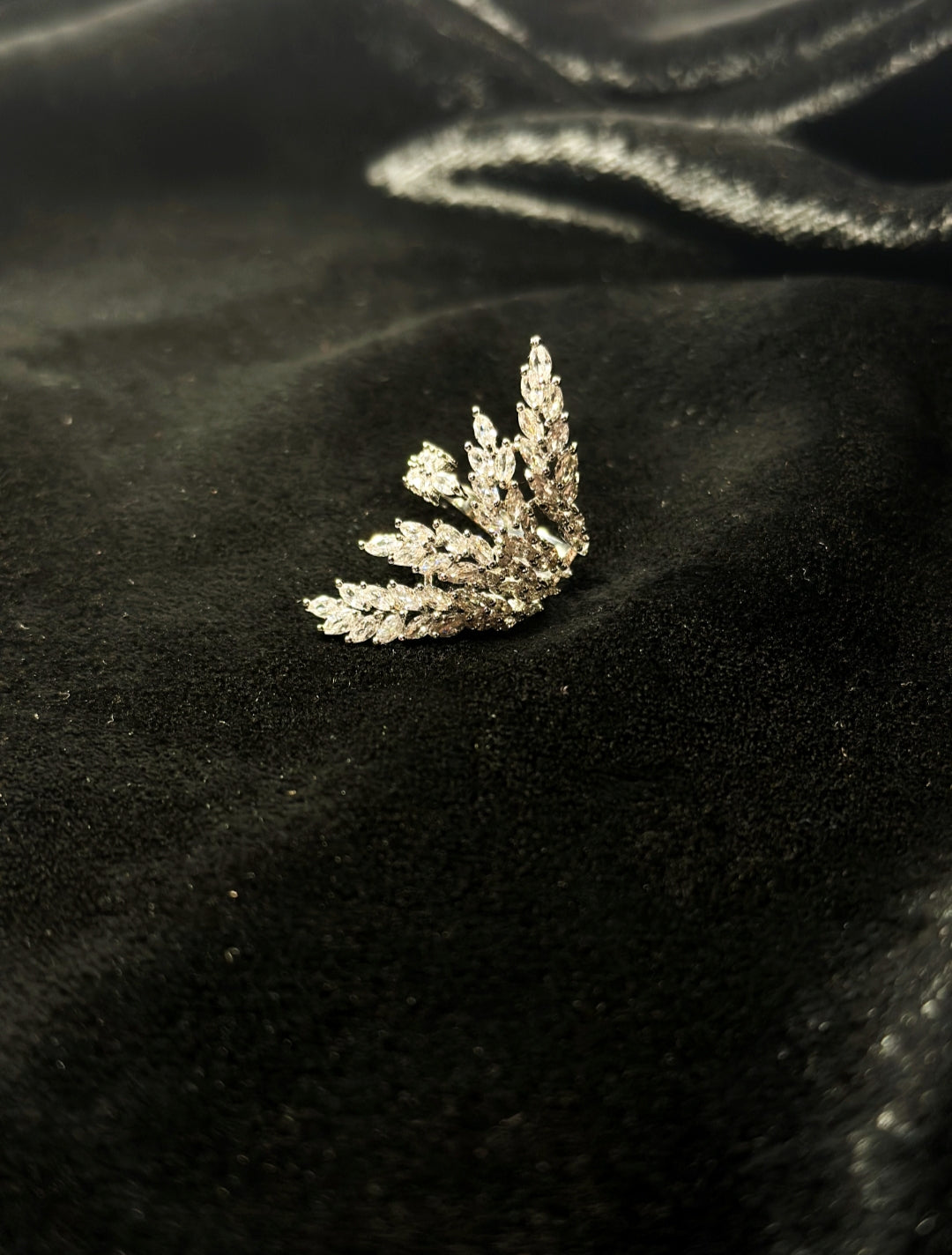 Luxe Crystal Quill Ring