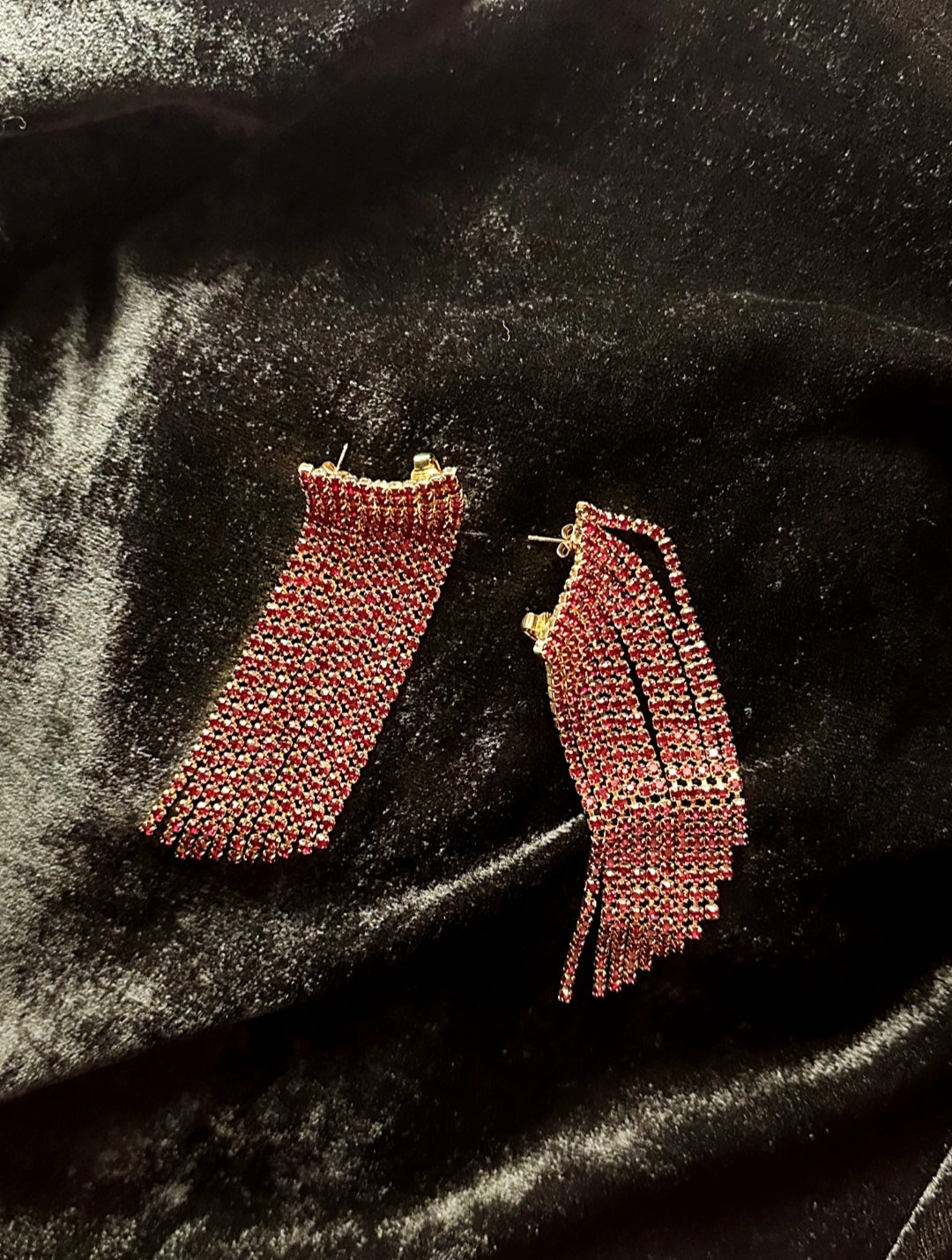 Crimson Drizzle Ear Cuffs