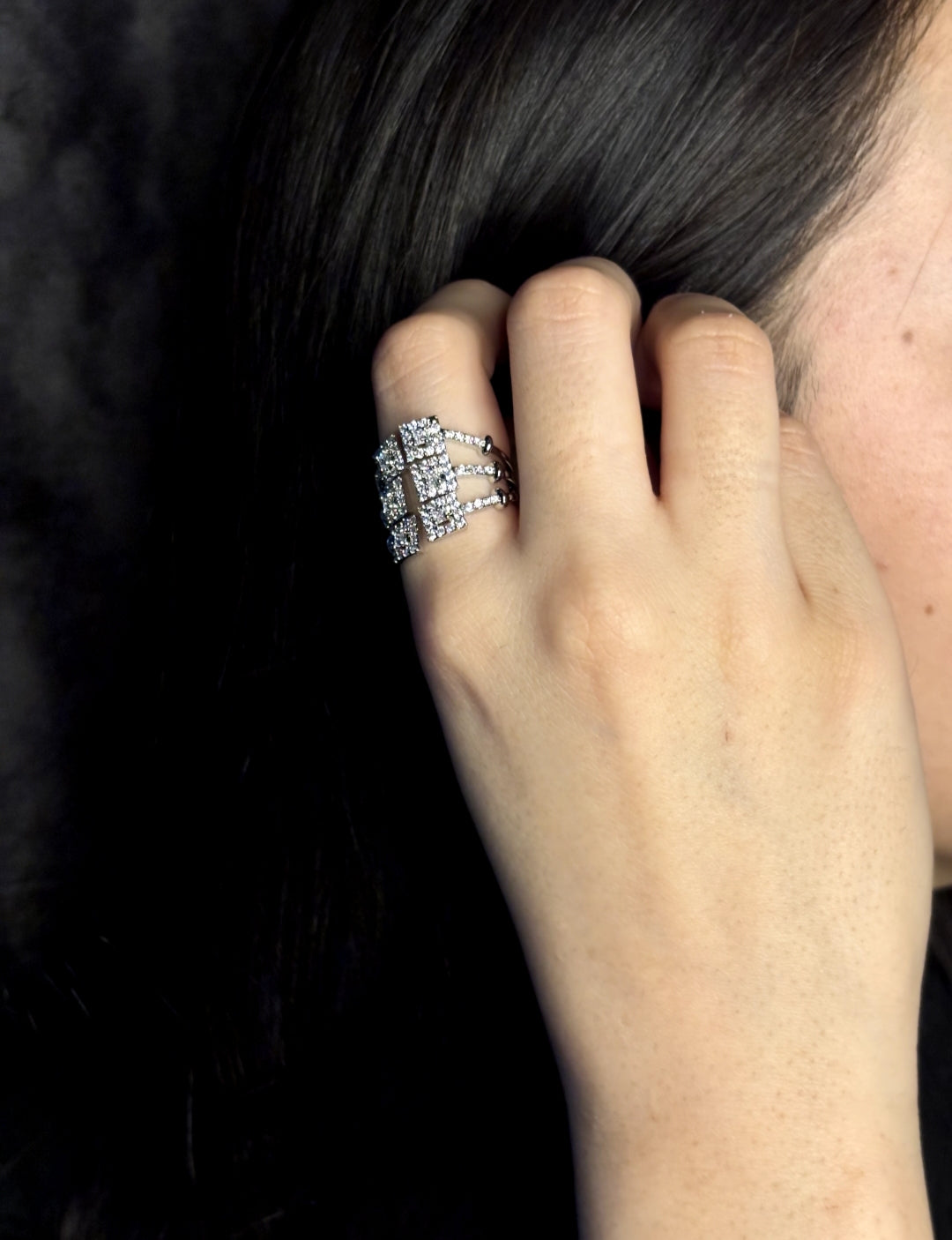 Luxe Silva Square Ring
