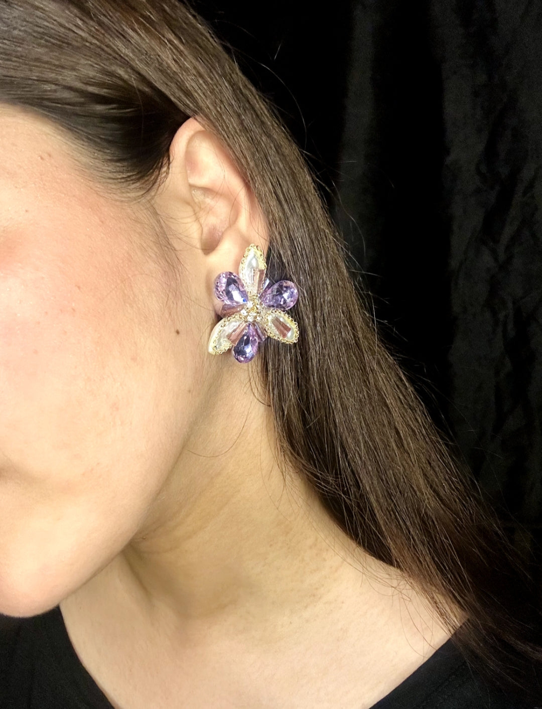 Purple Dew Flora Earrings