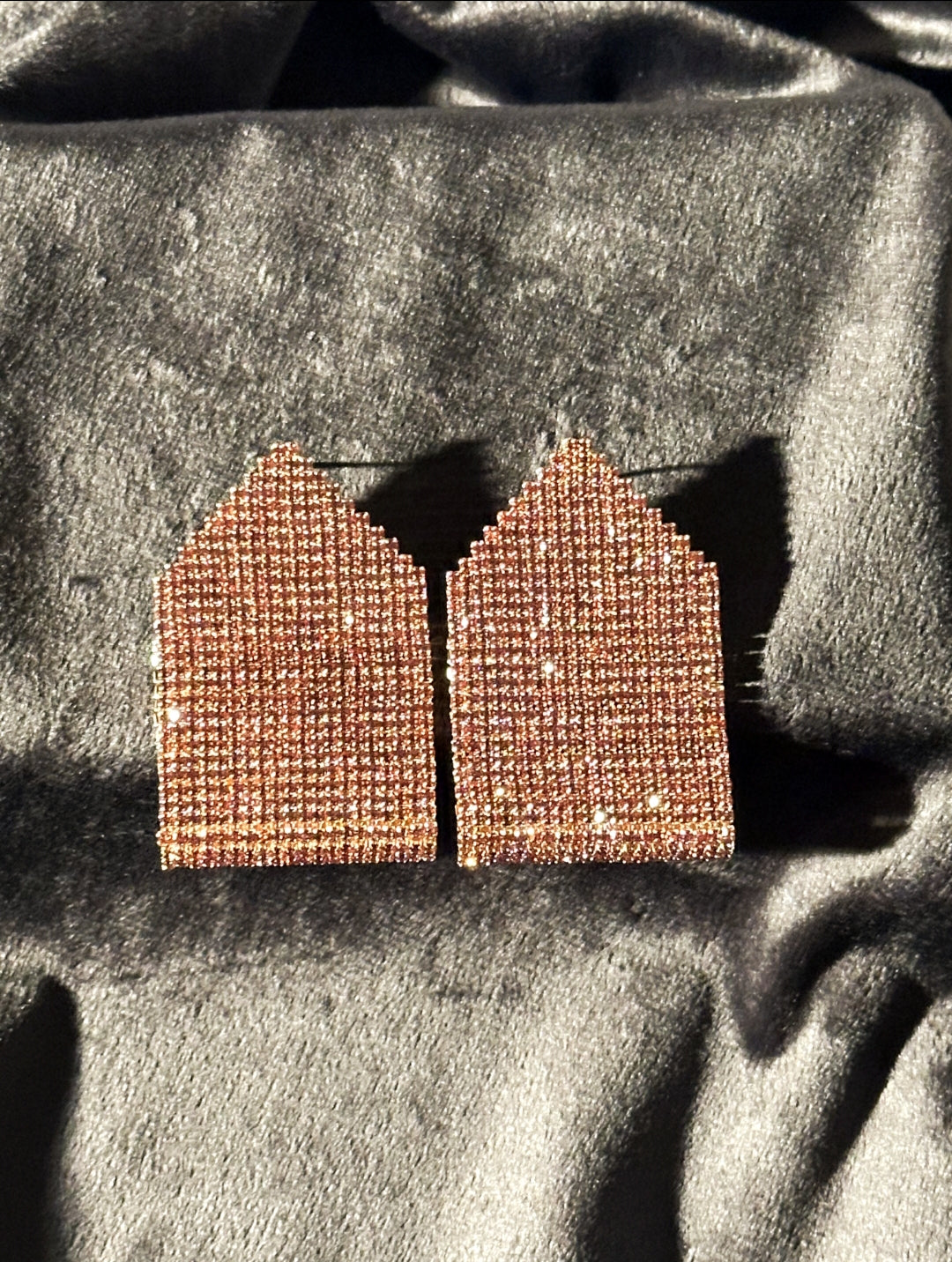 Fuchsia Pyramid Earring