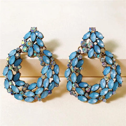 Blue Geometric Earrings