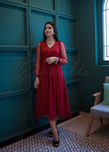 Load image into Gallery viewer, Ruby Red Midi Dress