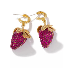 Load image into Gallery viewer, Vintage Strawberry Earrings