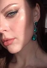 Load image into Gallery viewer, Emerald Drop Earrings