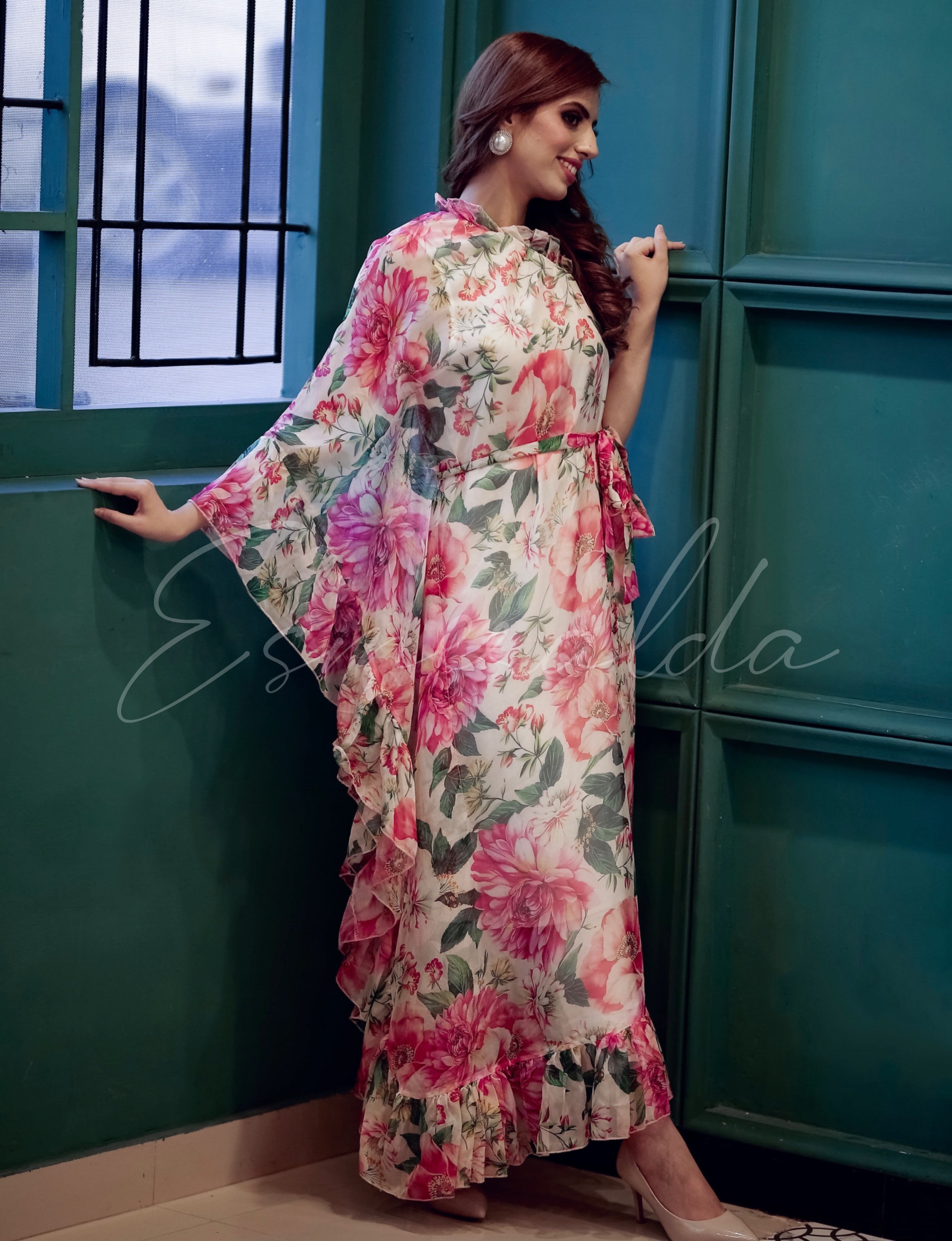 Floral One-Shoulder Dress