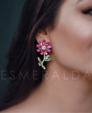Daisy Fuchsia Studs