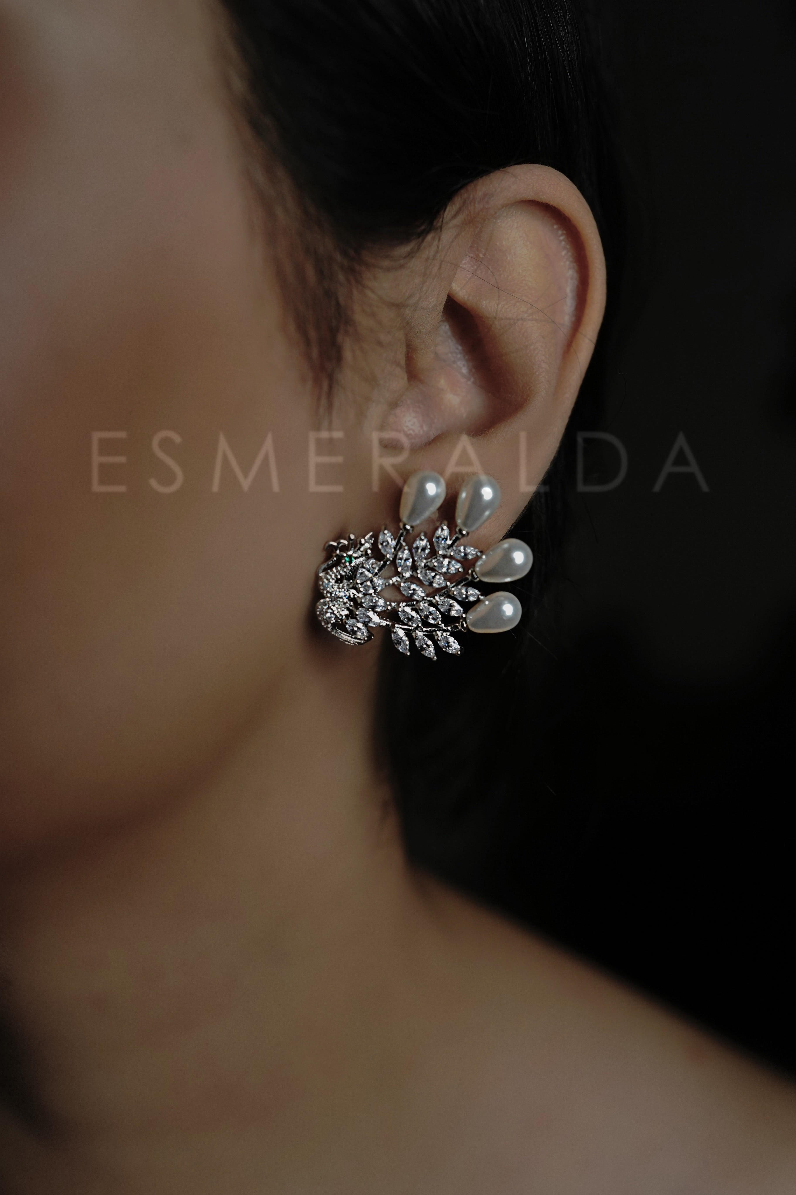 Luxe Peacock Zirconia Earrings