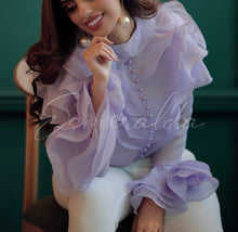 Load image into Gallery viewer, Lilac Ruffle Top