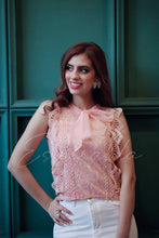 Load image into Gallery viewer, Peach Lace Top