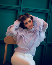 Load image into Gallery viewer, Lilac Ruffle Top