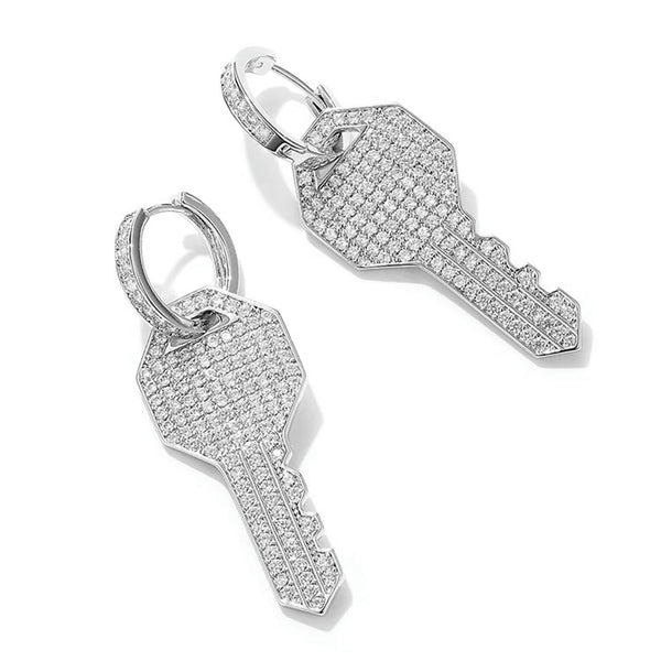 Diamanté Key Huggies