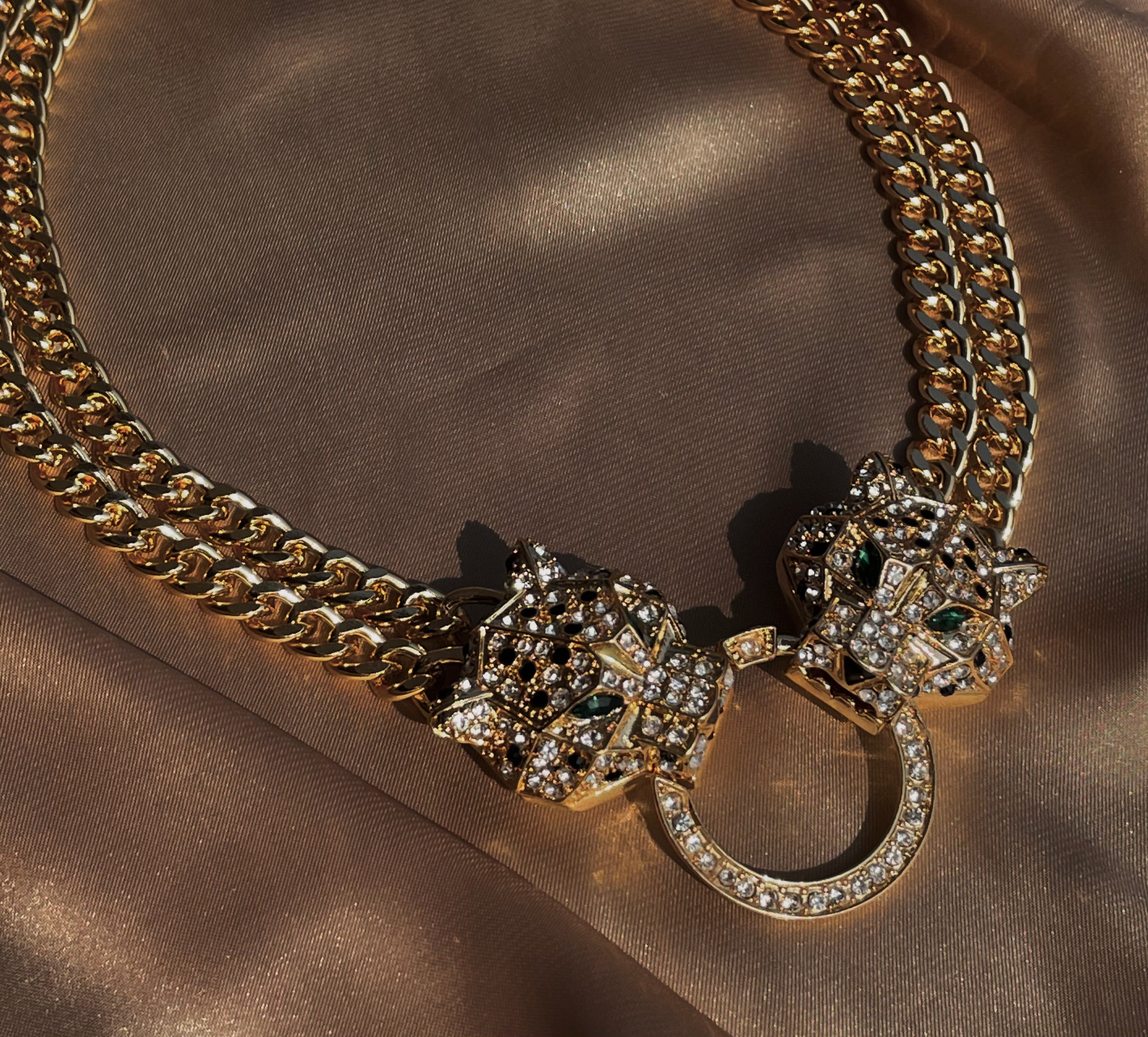 Luxe Gold-Plated Panther Choker