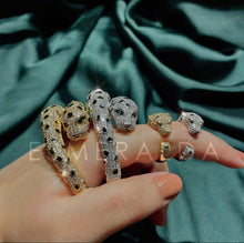 Load image into Gallery viewer, Luxe Panther Bracelet &amp; Ring Set