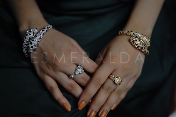 Luxe Panther Bracelet & Ring Set