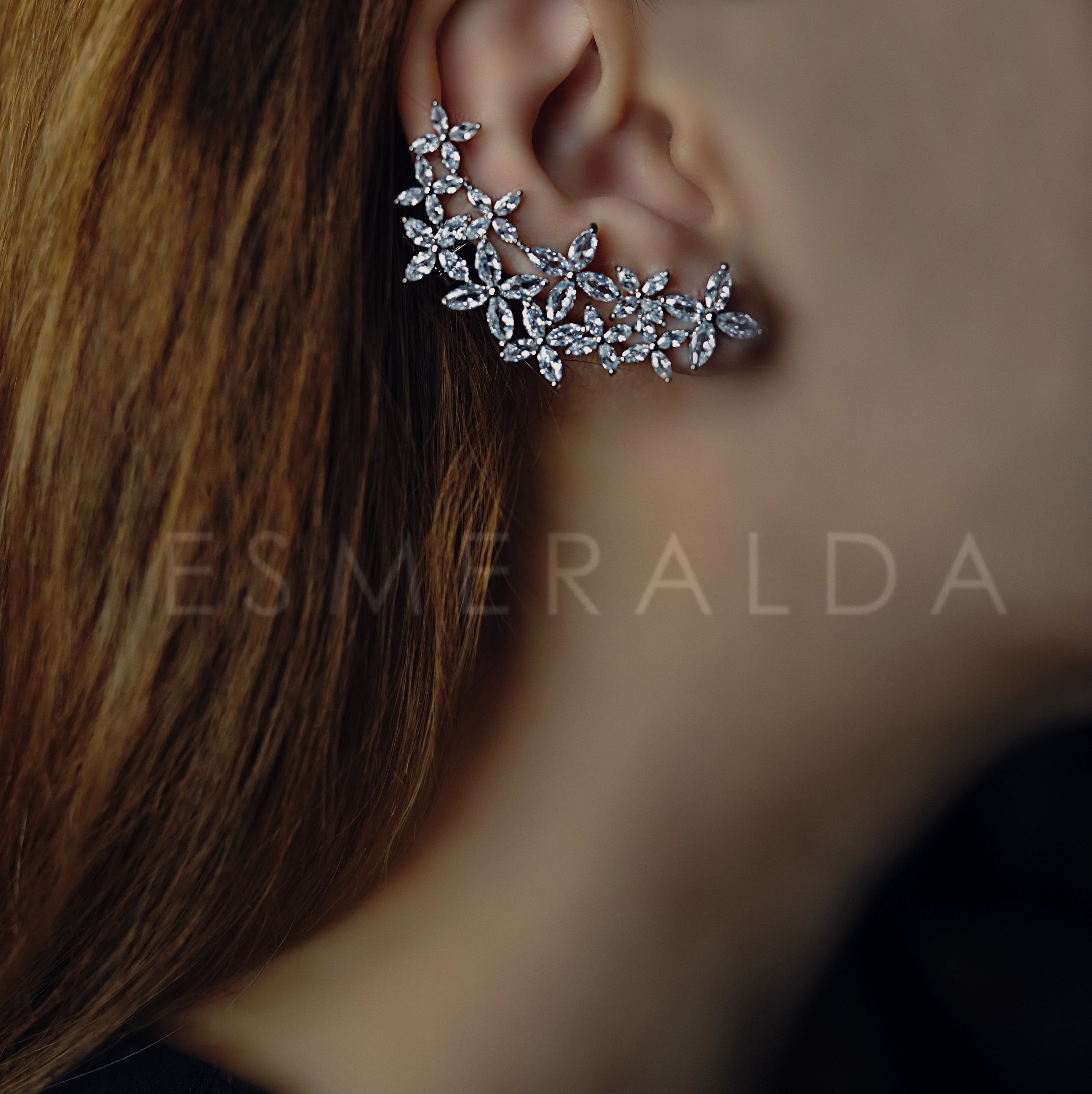 Asymmetrical Fiore Cuff & Stud